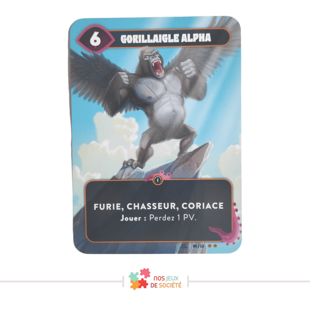 Image du Gorillaigle alpha de l'extension du jeu Mindbug.