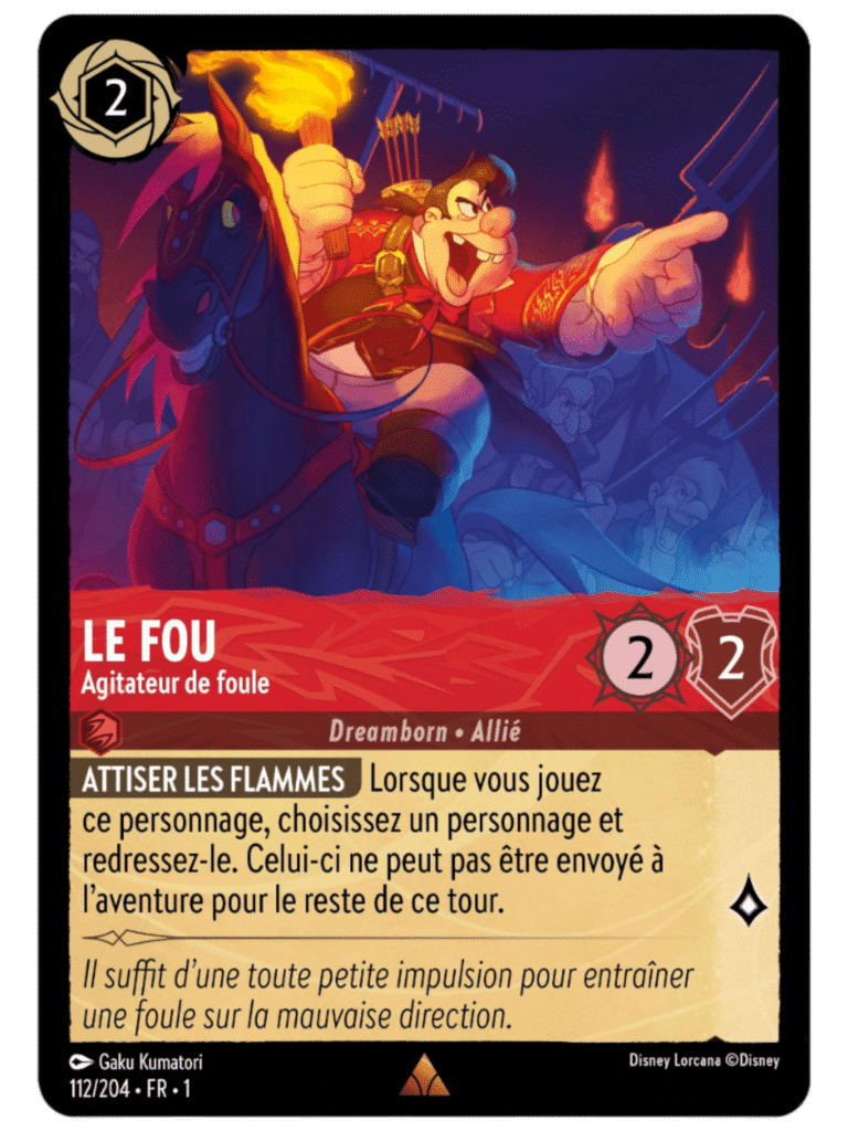 112 lorcana chapitre 1 carte rouge