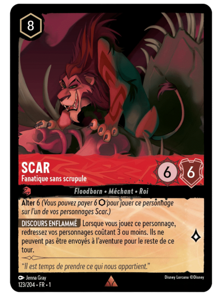 123 lorcana chapitre 1 carte rouge