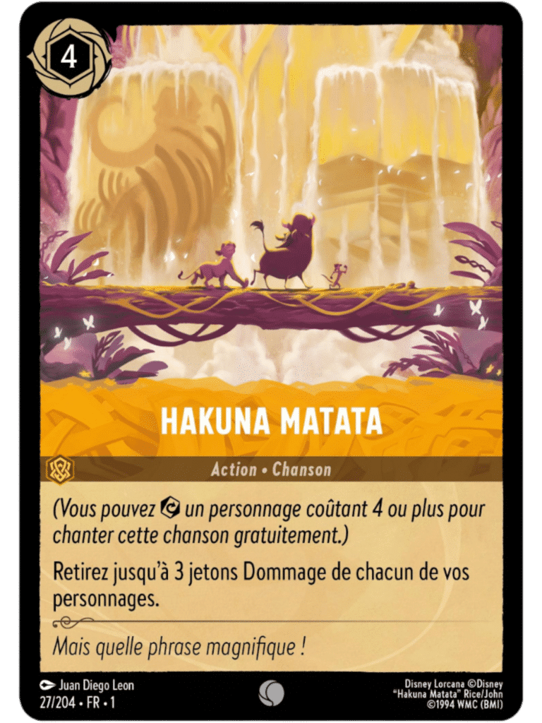 27 njds LORCANA chapitre 1 carte