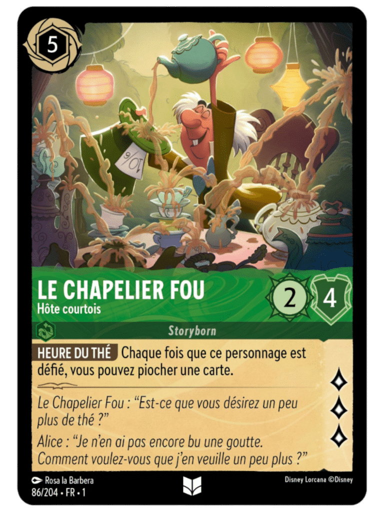 86 lorcana chapitre 1 carte verte